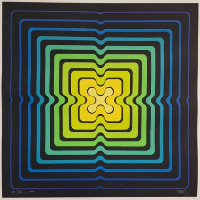 YVARAL (1934-2002) 
Composition cinétique
SERIGRAPHIE
Signée...