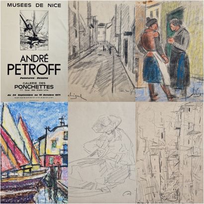 FONDS D'ATELIER André PETROFF & Alfred SALVIGNOL
Dessins,...