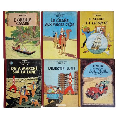 6 ALBUMS - TINTIN (Hergé)
Edition Casterman...