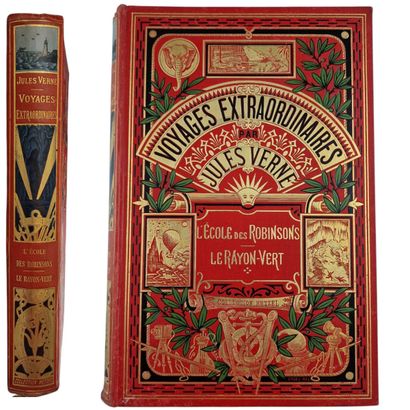 VERNE (J.). L'Ecole des Robinsons. Le Rayon-Vert....