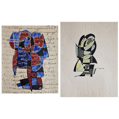 BAUER XXème Siècle (Rudolf?)
Deux compositions
ENCRE...