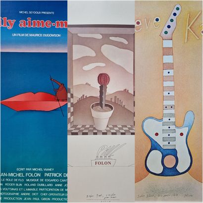 5 AFFICHES illustrées par Jean-Michel FOLON...