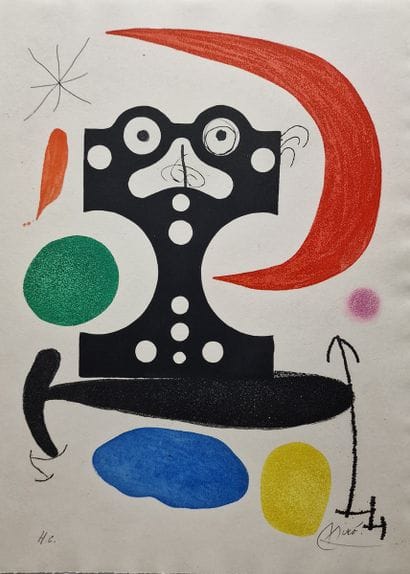 Joan MIRO (1893-1983)
Hommage à Marcel Duchamp...
