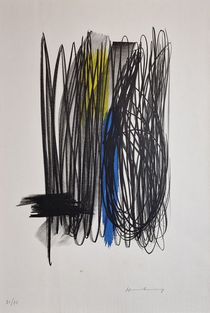Hans HARTUNG (1904-1989)
Composition 
LITHOGRAPHIE
Signée...