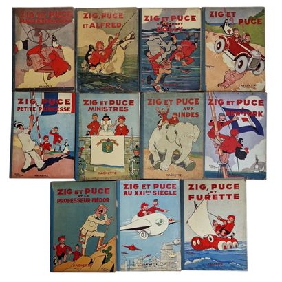 11 ALBUMS - ZIG ET PUCE (Alain Saint-Ogan)
Editions...