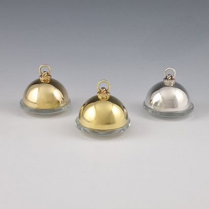 SUITE OF 3 INDIVIDUAL BELL BEURRIERS, one...