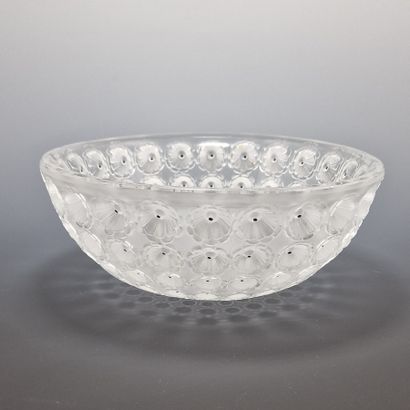 LALIQUE FRANCE - NEMOURS CUP in pressed white...