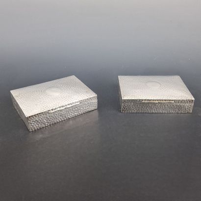 PAIR OF CIGARETTE BOXES in silver 925 Millièmes...