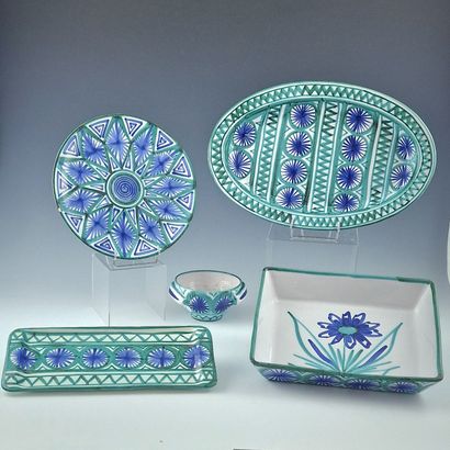 ROBERT PICAULT (1919-2000) - 6 CULINARY ENAMELLED...