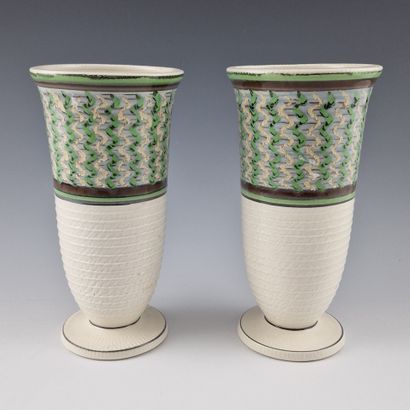 Lucien BRISEDOUX (1878-1963) - PAIRE DE VASES...