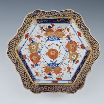 White and blue porcelain JATTE by MASON'S...