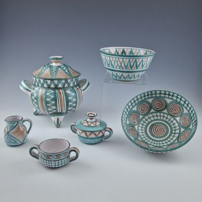 Robert PICAULT (1919-2000) - 7 CULINARY ENAMELLED...