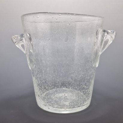 BIOT - CHAMPAGNE BASKET in white bubble glass...