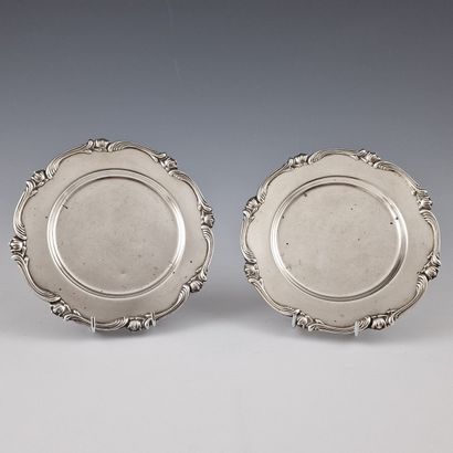 PAIR OF 925 Millièmes Sterling silver, round,...