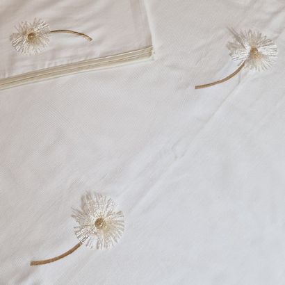 NAPPE RECTANGULAIRE en coton ivoire Moderne...
