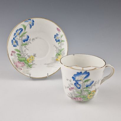 DELPHINE CHINA - WHITE AND GOLDEN PORCELAIN...