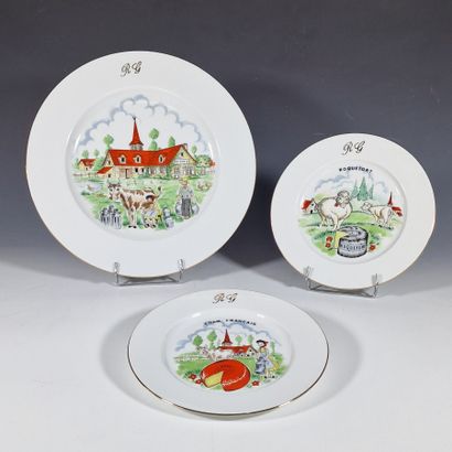 LIMOGES - SERVICE A FROMAGE 13 PIECES en...