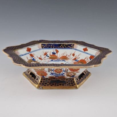 White and blue porcelain JATTE by MASON'S...
