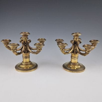 PAIR OF BEAUTIFUL 6-light TABLE CANDELABRES...