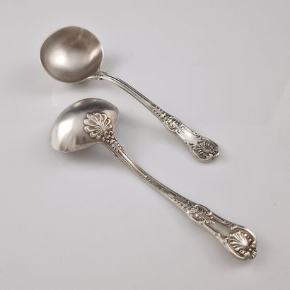 PAIR OF CREAM LOUDS in 925 Millièmes silver...