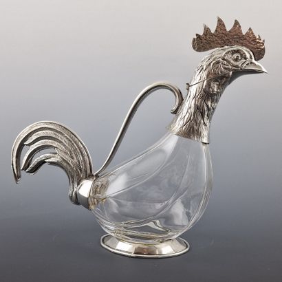 AQUARIUM IN THE FORM OF A COQ in cut-edge...