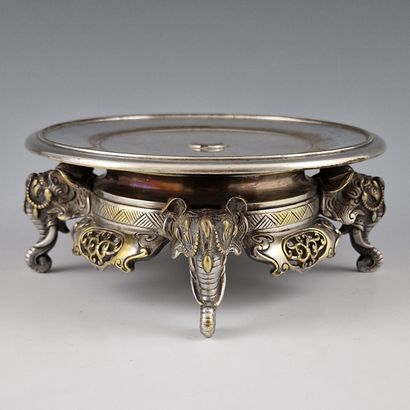 SILVERED BRONZE CUP BASE from the Fin du...