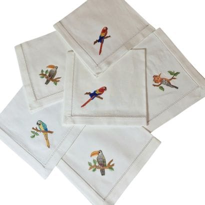 FRAGONARD - SET OF 6 TABLE CLOTHES in white...