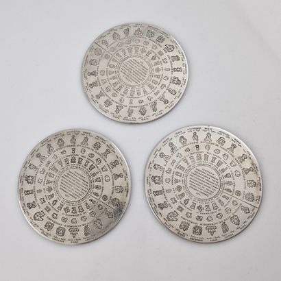 CHRISTOFLE - SET OF 8 silver-plated GLASS...