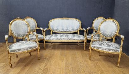 FIVE PIECES LIVING ROOM FURNITURE in the...