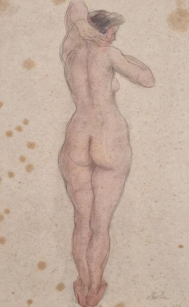 Odilon ROCHE (1868-1947)
Nu aux mains sur...