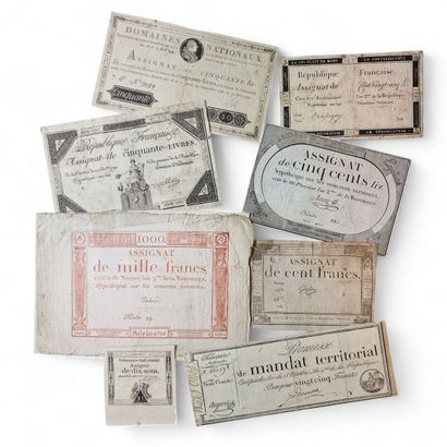 ENVIRON 45 ASSIGNATS d'Epoque Révolutionnaire...