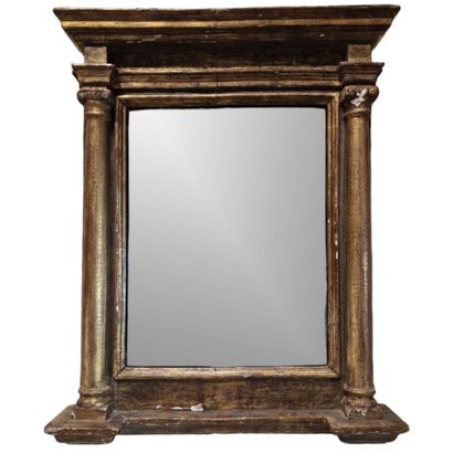 PETIT MIROIR - Italie XVIIème Siècle à encadrement...