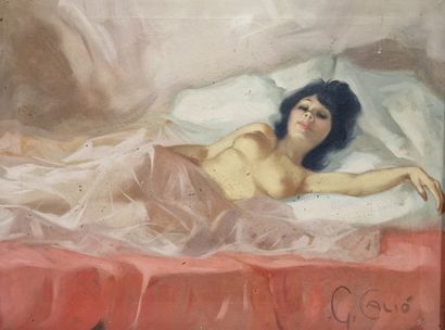 G. CALIO (XXème Siècle)
Femme nue alanguie
HUILE...