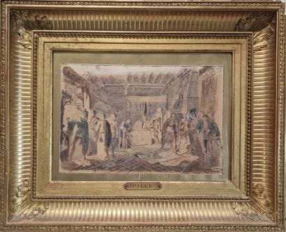Charles Henri PILLE (1844-1897) 
Partie de...