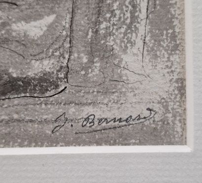 Joseph BERNARD (1866-1931)
Etude de nu 
ENCRE...