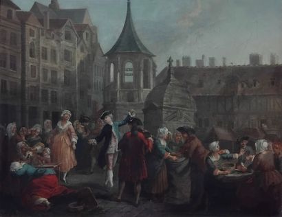 D'après Etienne JEAURAT (1699-1789)
Les Ecosseuses...
