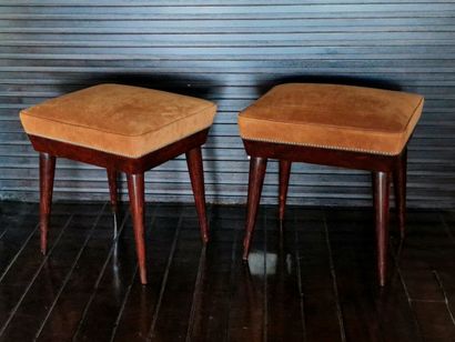 PAIRE DE TABOURETS de Style Italie 1950 Modernes...
