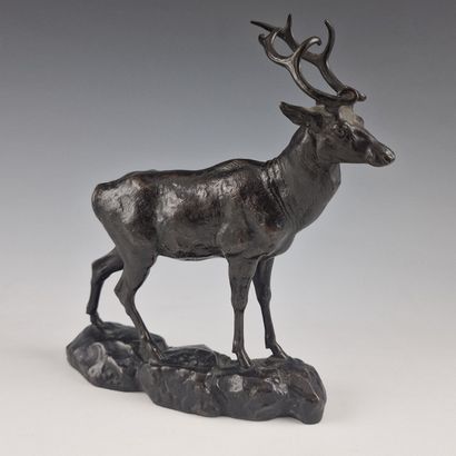 Antoine-Louis BARYE (1796-1875)
Cerf au repos
BRONZE...