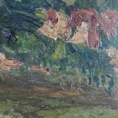 ECOLE MODERNE
Paysage fluvial animé - 1917...