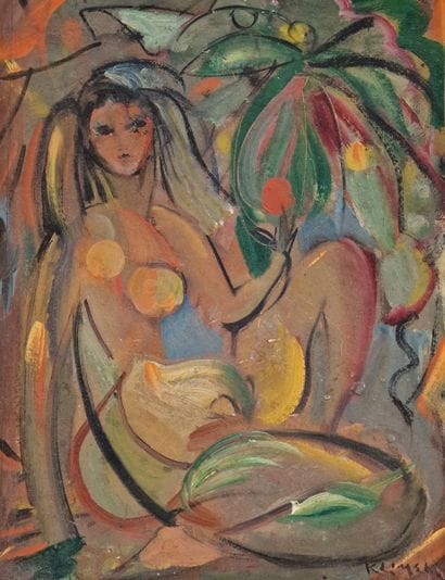 Ludwig KLIMEK (1912-1992)
Eve tenant la pomme...