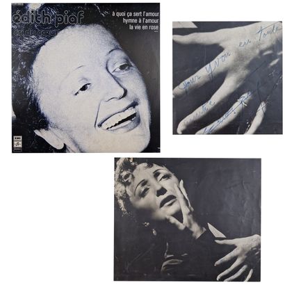 PORTRAIT PHOTOGRAPHIQUE D'EDITH PIAF DEDICASSE...