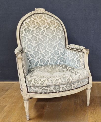 Louis XVI period molded, carved and cream...