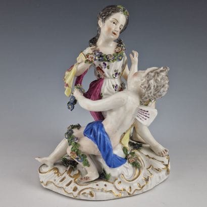 ALLEMAGNE FRANKENTHAL - FLORE ET CUPIDON...