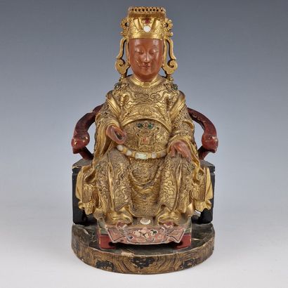 CHINE DU SUD DEBUT DU XXEME SIECLE - STATUETTE...