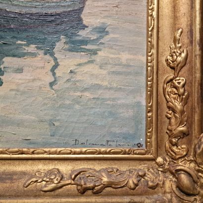 Louis DELAMALLE XXème Siècle
Bateaux au port
HUILE...