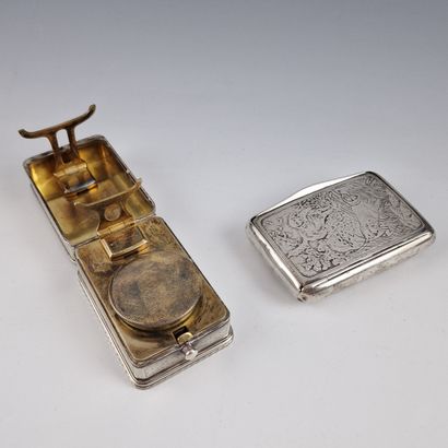 RECHAUD A FER A FRISER Circa 1900 en argent...