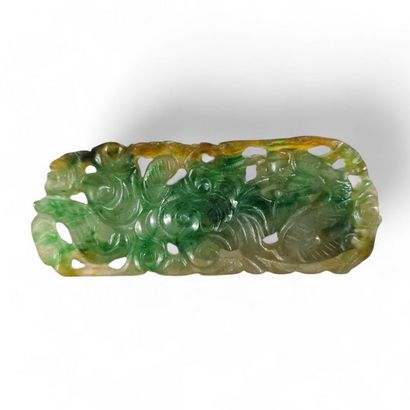 CHINE CIRCA 1900 - PETITE PLAQUE en pierre...