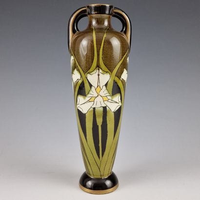 KELLER ET GUERIN A LUNEVILLE - VASE BALUSTRE...