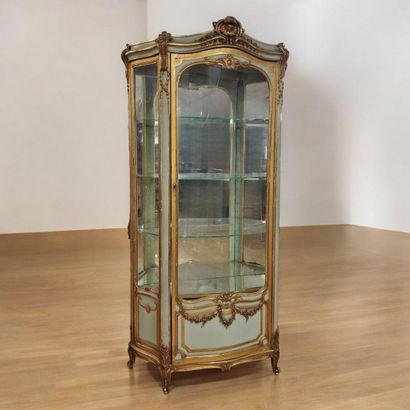 Louis XV style HIGH GLASS PANEL WITH FACADE...