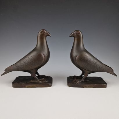 L. VASSEUR (XIX-XXEME SIECLES)
Pigeons -...